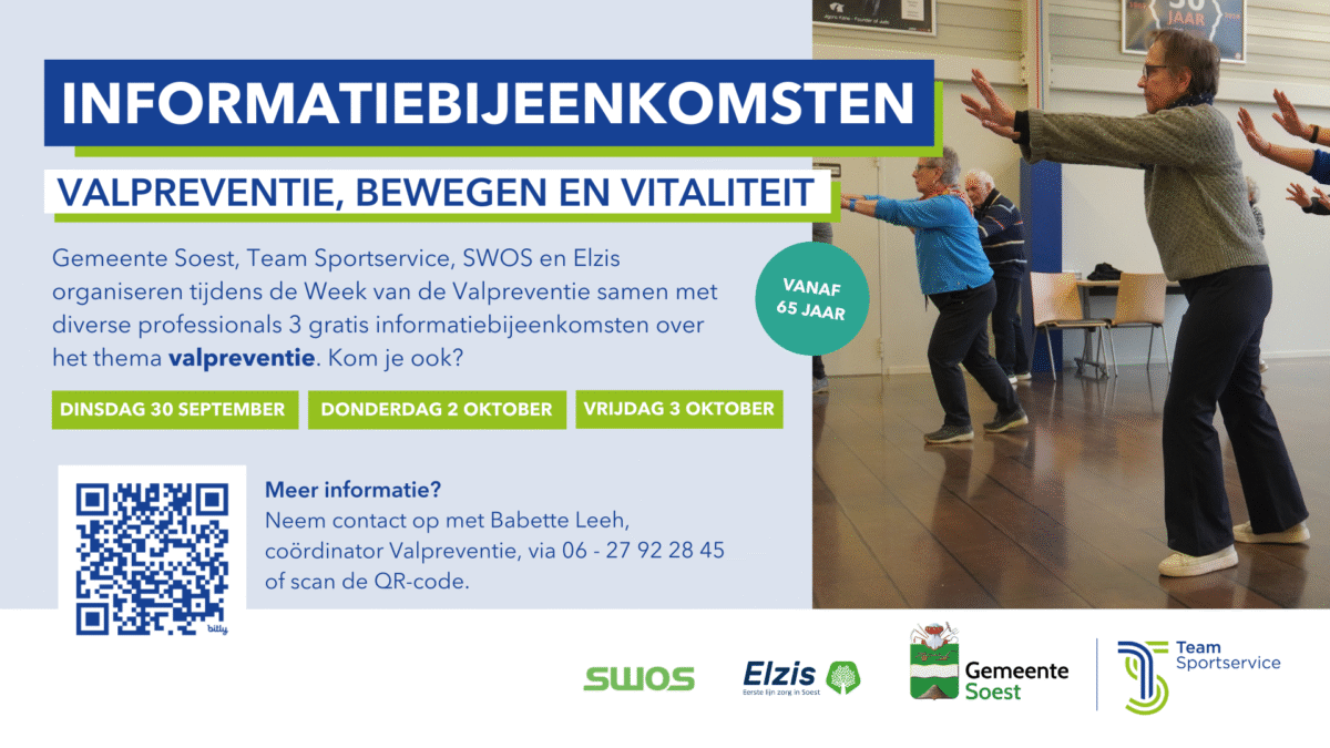 Informatiebijeenkomsten Valpreventie, bewegen en vitaliteit