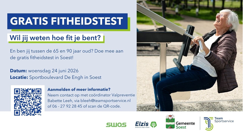 Fitheidstest en beweegmarkt in Soest, 24 juni van 10-14 uur