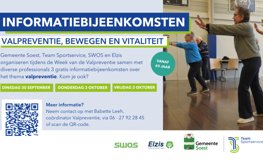 Informatiebijeenkomsten Valpreventie, bewegen en vitaliteit